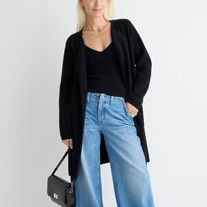 J. Crew Juliette Collarless Sweater Blazer Black
